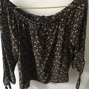 Off shoulder silk top